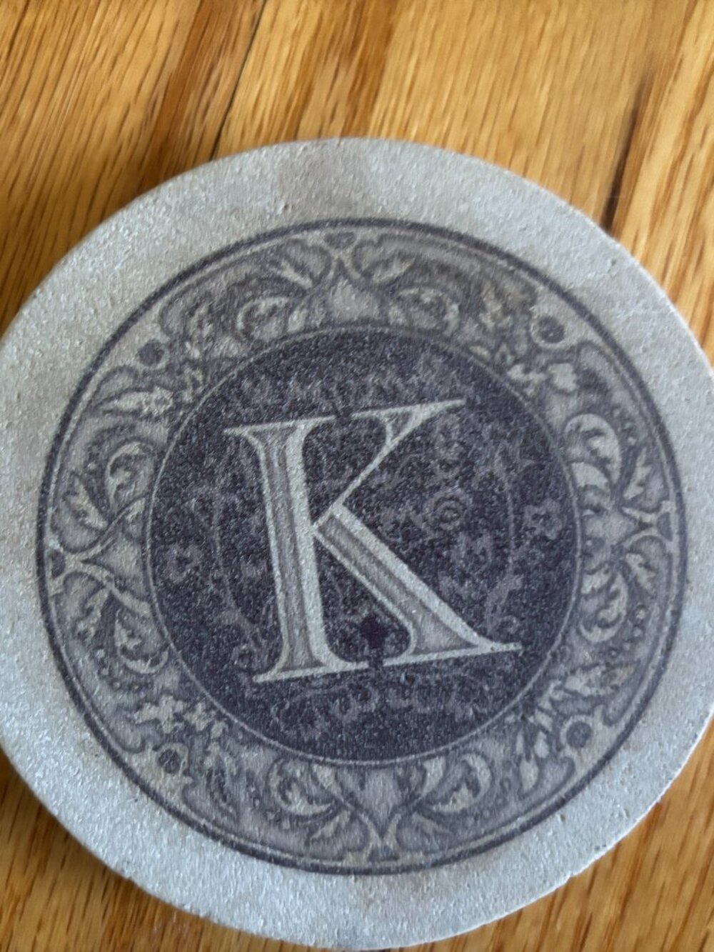 Thirstystone Monogram Natural Sandstone Coasters